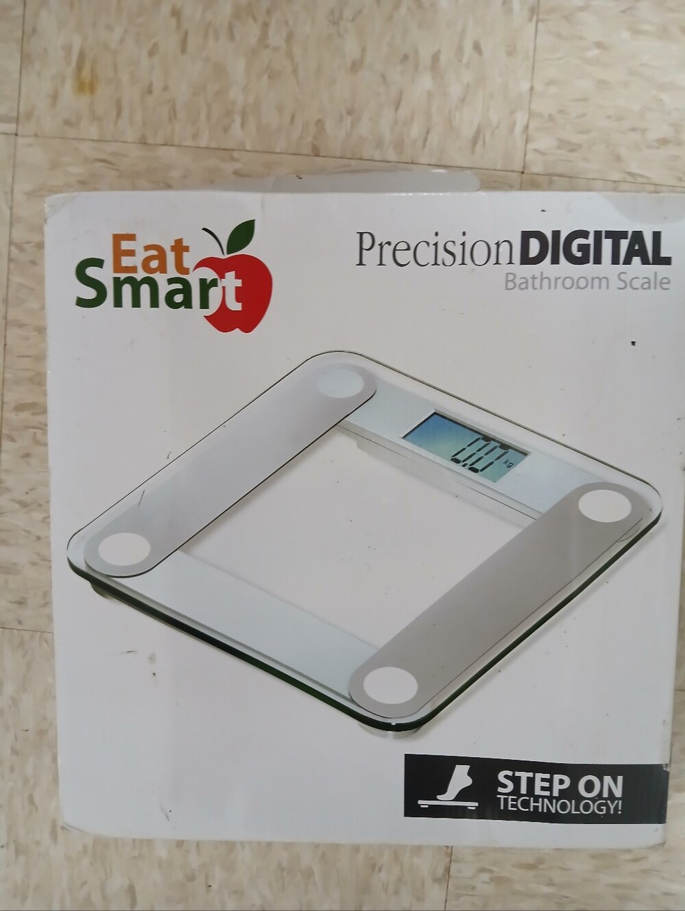 EatSmart Precision Digital Bathroom Scale - White Glass